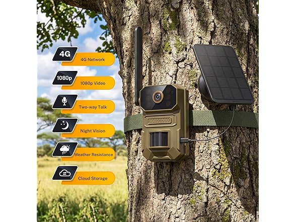 PyreQuad 4G LTE Outdoor Security Camera
