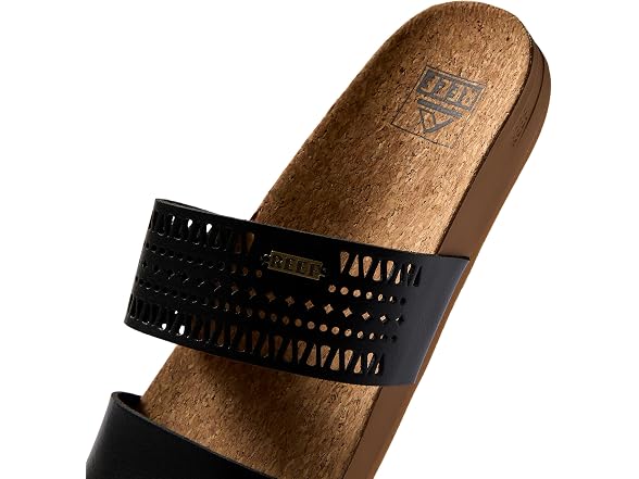 Reef Women Cushion Vista Perf Black-Tan Sandal