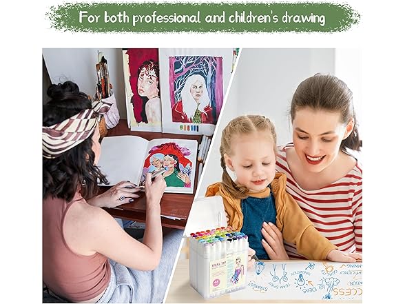 YASNAY Alcohol Markers, 48 Colors