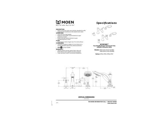 Moen Wynford Two-Handle Diverter Roman Tub