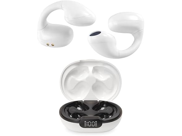 iLive Wireless Open-Ear Clip Earbuds White