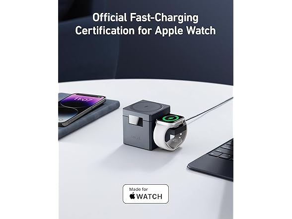Anker 15W 3-in-1 MagSafe Wireless Charging Cube