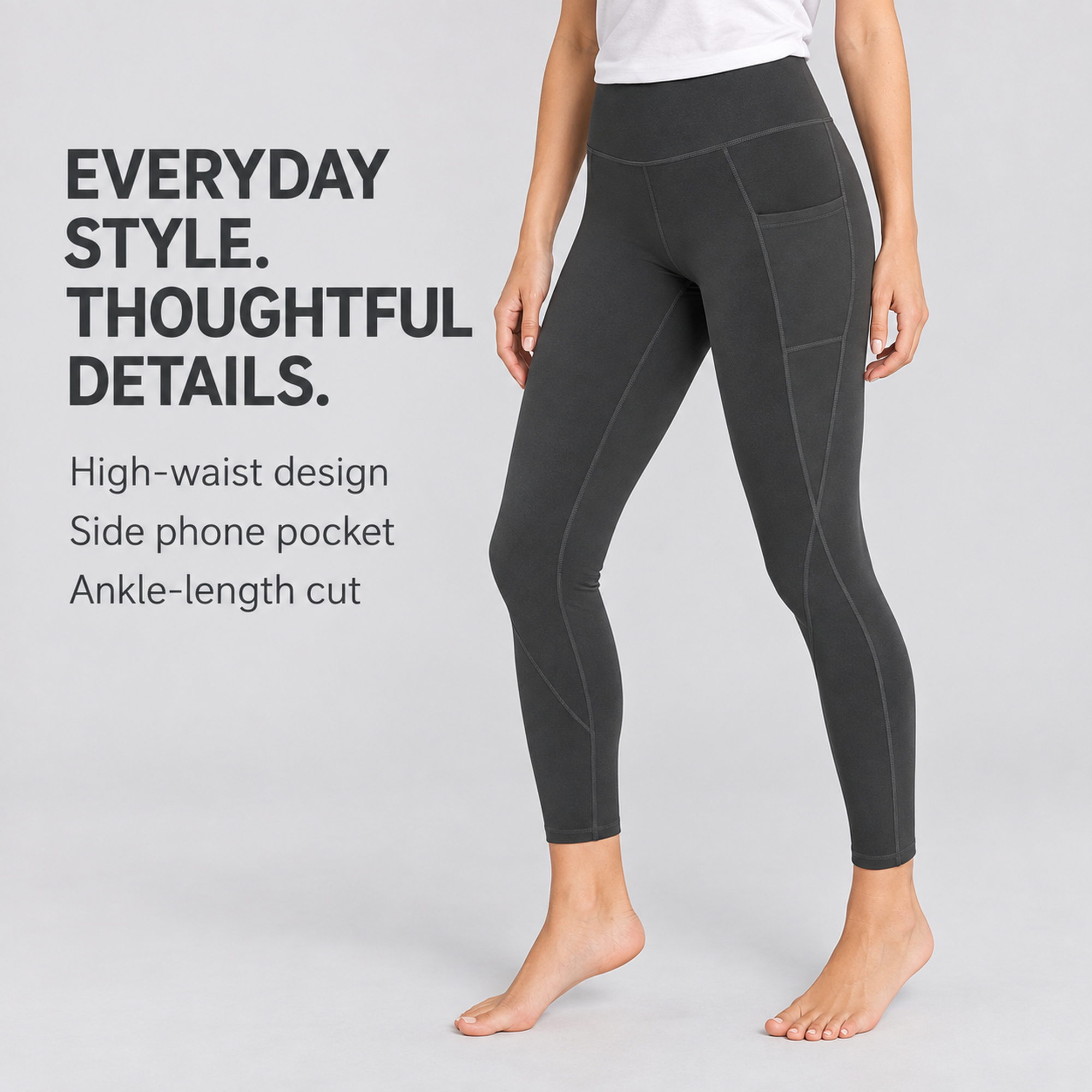 Womens High Waist Leggings - Gallery 11