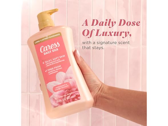 Caress Daily Silk, White peach and