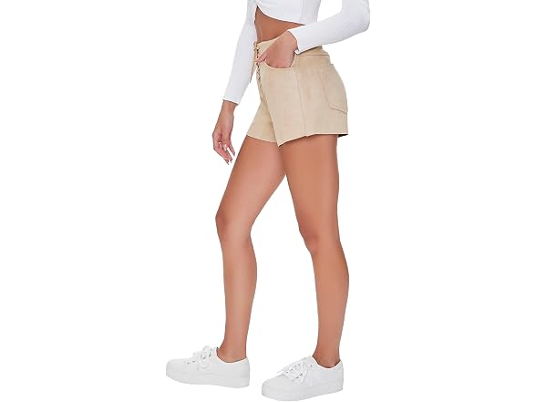 Forever 21 Faux Suede Lace-up Shorts