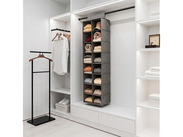 Simplify 16 Pocket Shoe Organizer in Grey