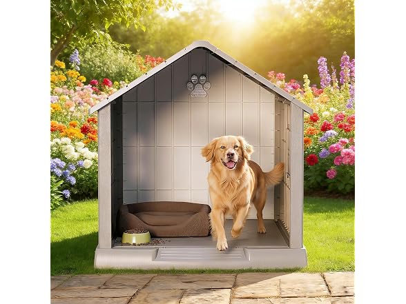 Bifanuo Dog House Outdoor Indoor with Weatherproof