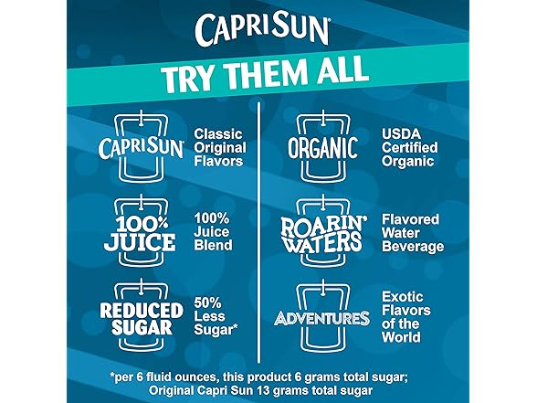 10PK Capri Sun Pacific Cooler Mixed Fruit Flavored