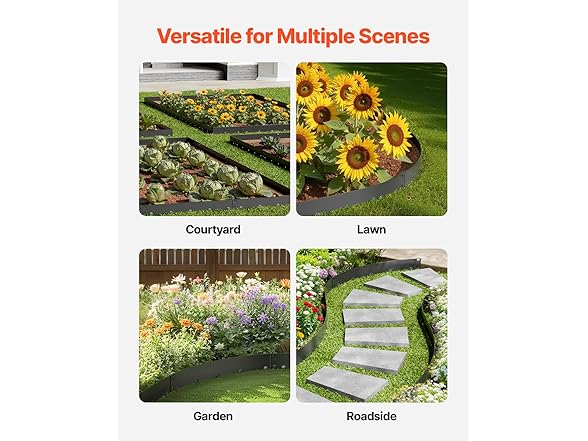 VEVOR 5-pack Steel Garden Edging Borders