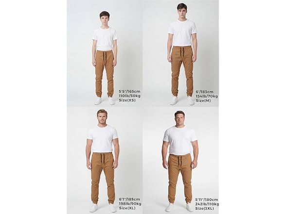 Italymorn Men (XXL) Stretch Chino Joggers Pants
