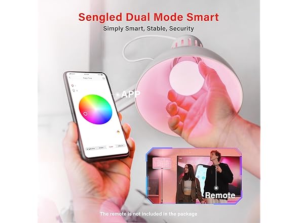 Sengled Dual Mode Smart Light Bulbs with Remote, 4PK