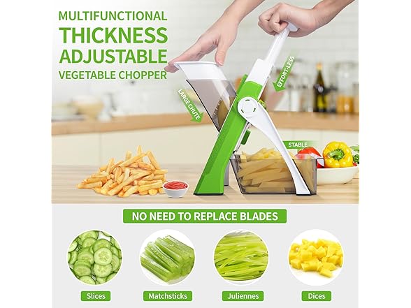 Safe Mandoline Slicer for Kitchen