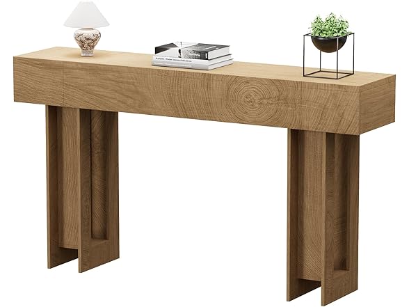 Natural 63 Inch Long Console Table