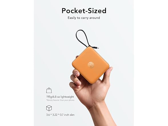 VRURC 10000mAh 22.5W Built-in Cables