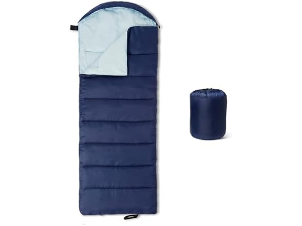 Amazon Basics 35F Sleeping Bag - Navy Blue