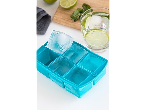 Tulz Mega Ice Block Tray, Silicone, Teal