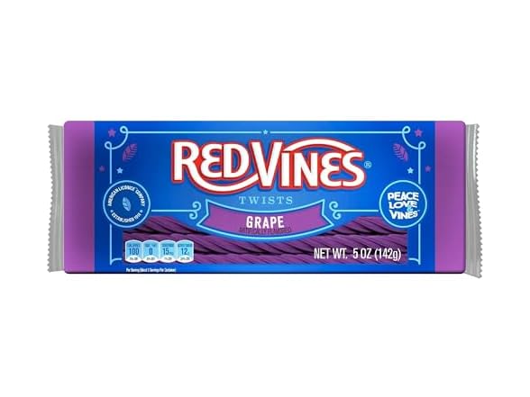 (6-Pack) Red Vines, Grape Licorice Twists, 5 Ounce