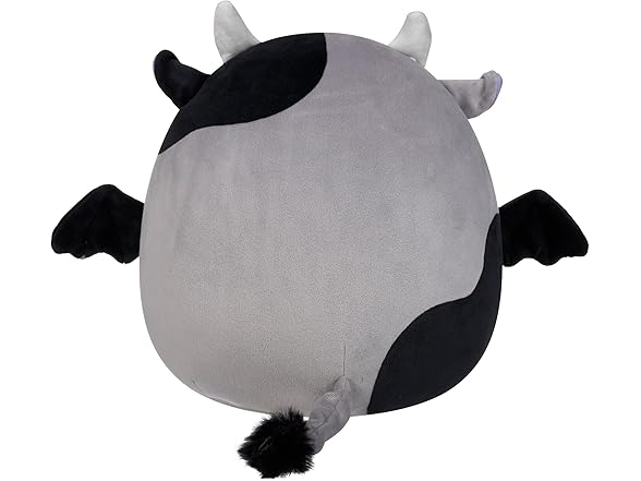 Squishmallows Original 12" Bridgette Grey and Black Cow Bat
