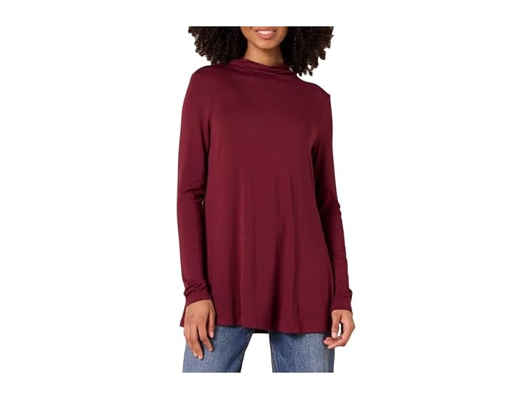 Amazon Essentials Women Long-Sleeve Mock Jersey - Gallery 18