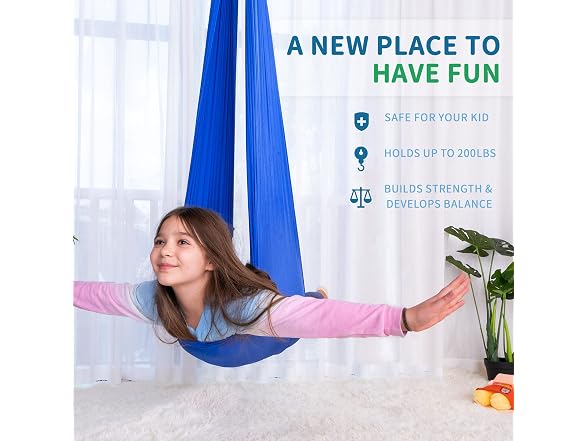OUTREE Sensory Swing for Kids with 360° Swivel Hanger