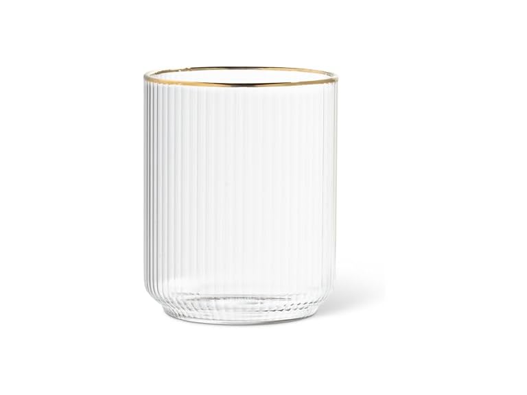 Abbott Collection Tight Vertical Optic Tumbler with Gold
