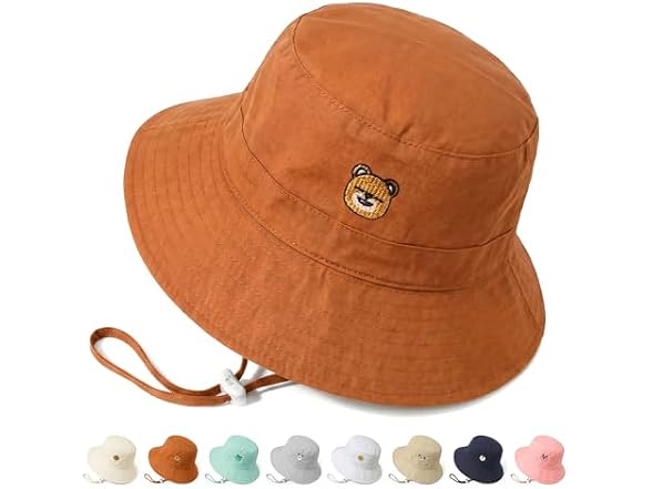 RIVBOS Toddler Sun Hat UPF 50+ Wide Brim