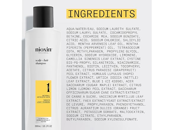 Nioxin System 1 Cleanser Shampoo, 10.1 oz