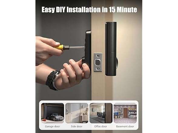 Smart Keyless Deadbolt Lock w/ WiFi