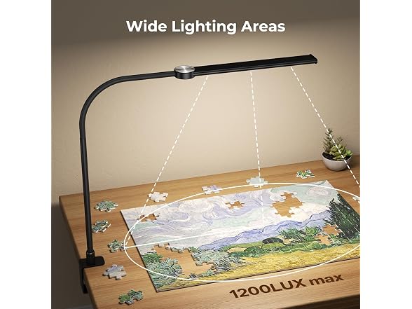 LED Desk Lamp with Clamp for Home Office