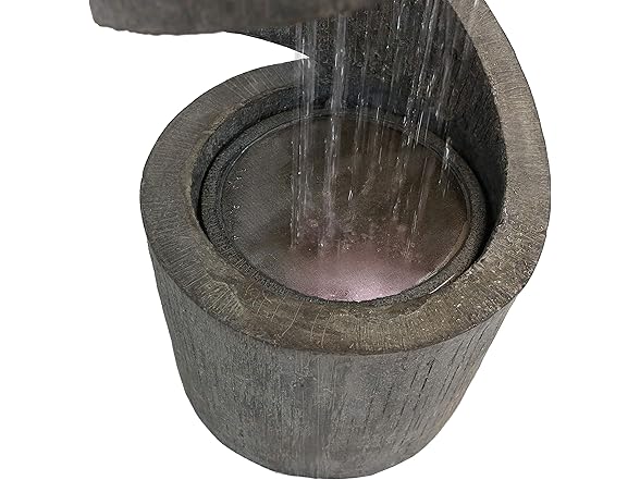Sunnydaze Showering Spiral Electric Water Fountain with LED Light