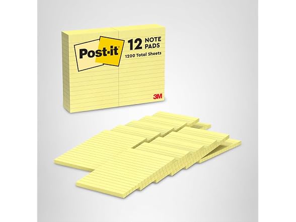 Post-it Notes 4 in x 6 in, 12 Pads