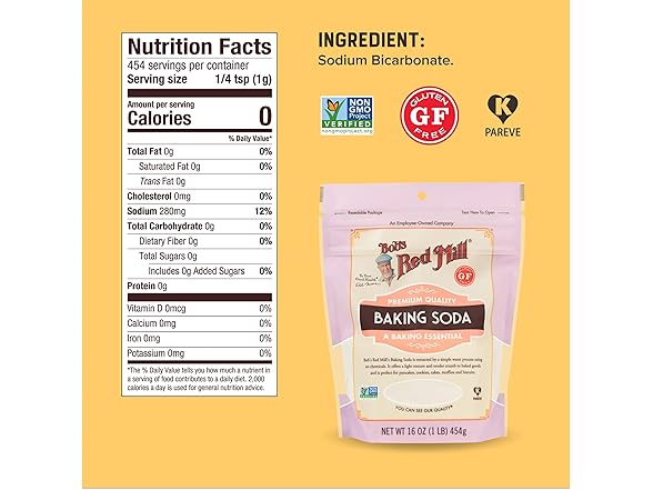 Bob's Red Mill Baking Soda, 16oz (Pack of 1)