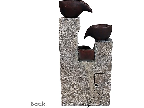 Sunnydaze Aged Tiered Vessels 29-Inch Solar Fountain