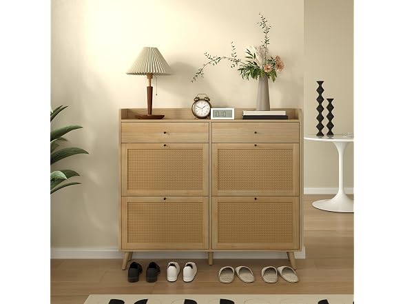 dainslef Shoe Storage Cabinet Oak
