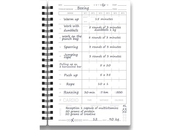 Fitness Log Book & Workout Planner