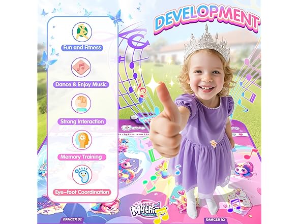 MUZREES Bluetooth Dance Pad with LED Lights