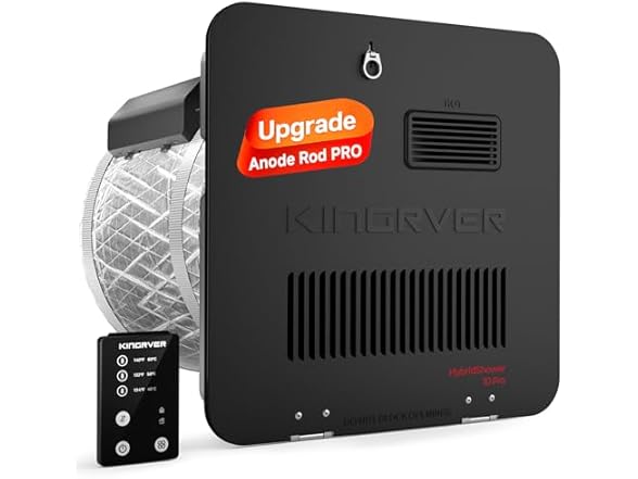 10 Gallon RV Tank Water Heater, KINGRVER HybridShower 10 Pro (Open Box)