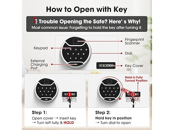 GOLDENKEY Fingerprint Safe