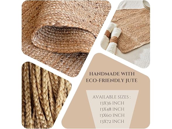 48 In Natural Jute Braided Table Runner