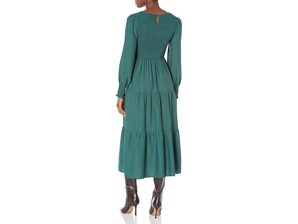 Zesica Women (L) Casual Long Sleeve Crew Dress