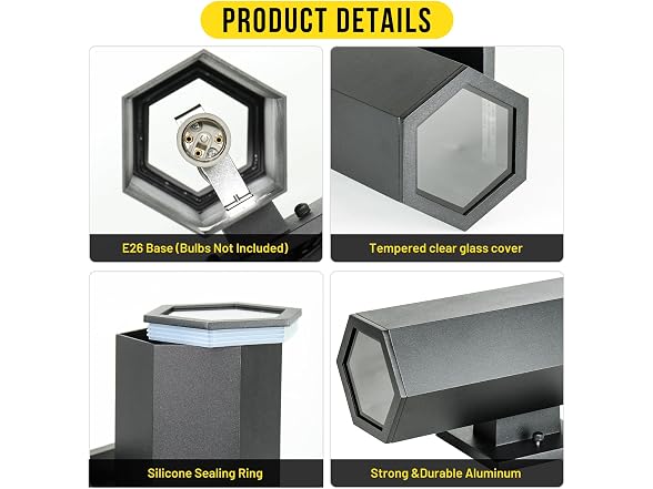 MZLITI Up & Down Wall Light 2-Pack