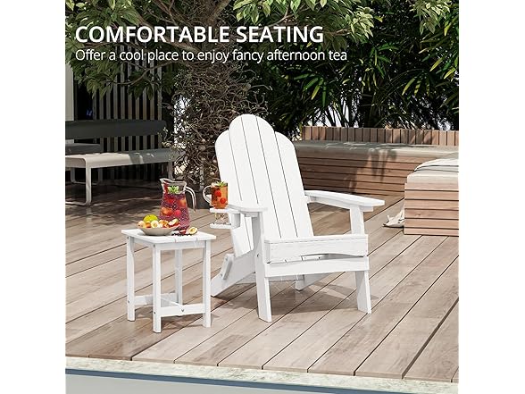 White Folding Adirondack Chair Set of 4
