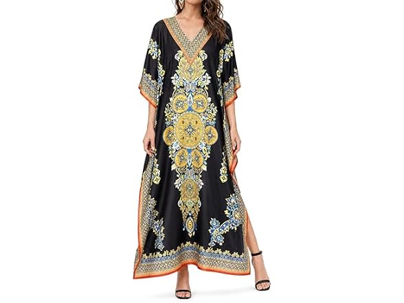 Oussum Women (One Size Plus) Long Maxi Kaftan Gown
