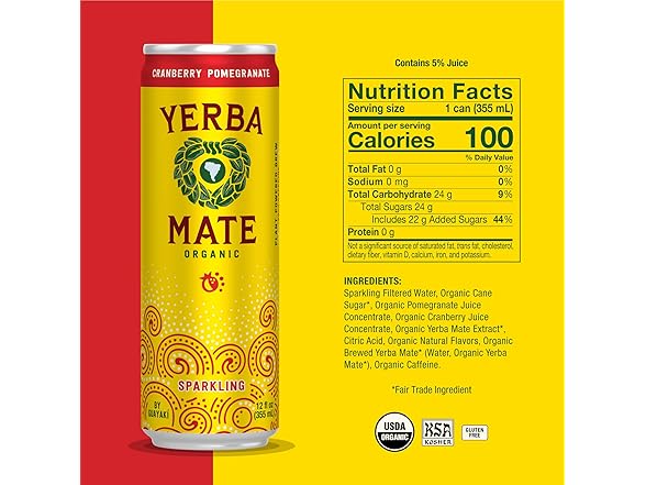 Yerba Mate Cranberry Pomegranate 12pk