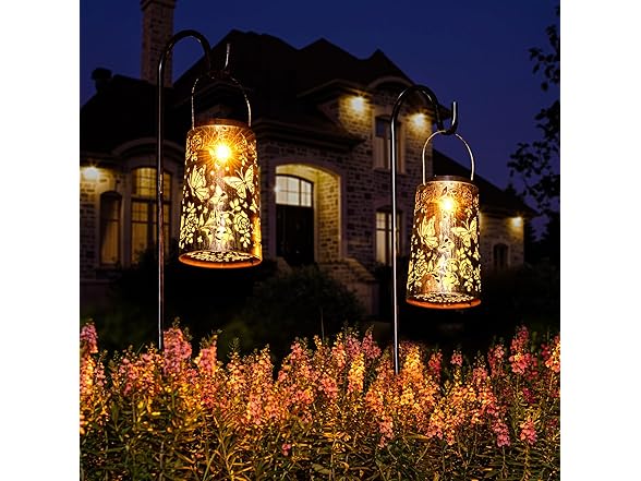 Dual-Color Solar Lantern Outdoor Hanging