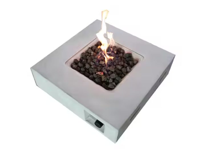 Tunearary B120P198378 30" Gray Square Concrete Fire 