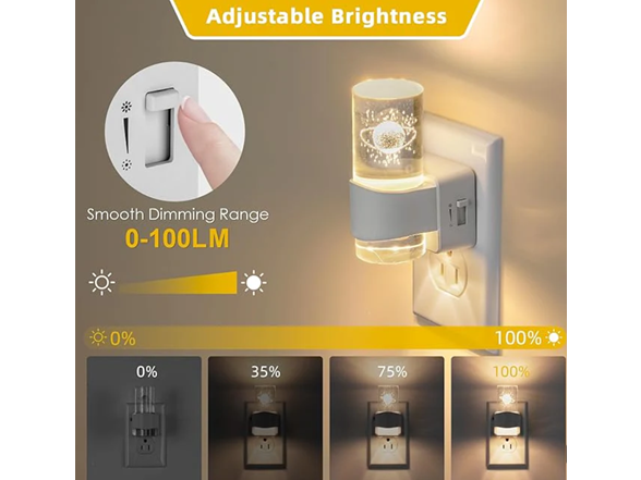 Hakol 2 Pack Night Light – 3D Etched Starry Night