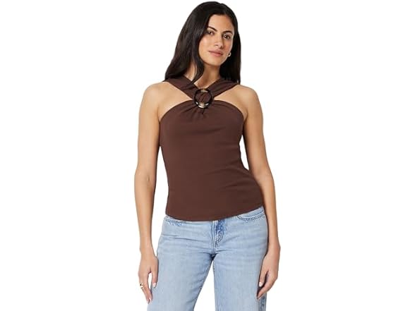 Amazon Essentials Women Slim-fit Ribbed Halter Top