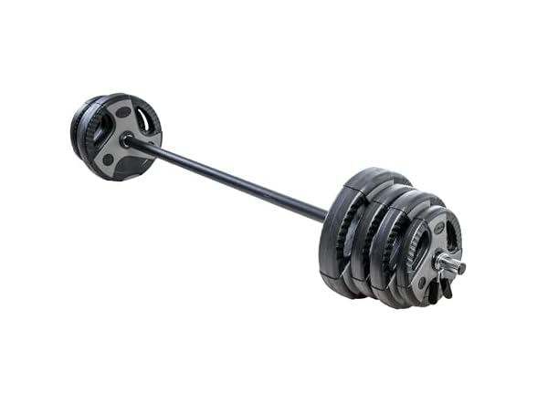 US Weight 54 LB Barbell Weight Set with 55” Bar