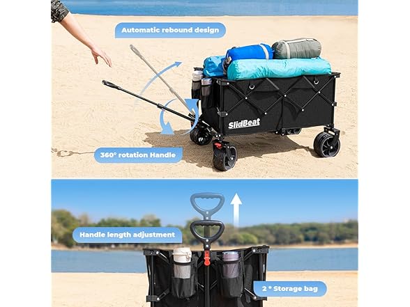 220L Collapsible Wagon with Big Wheels